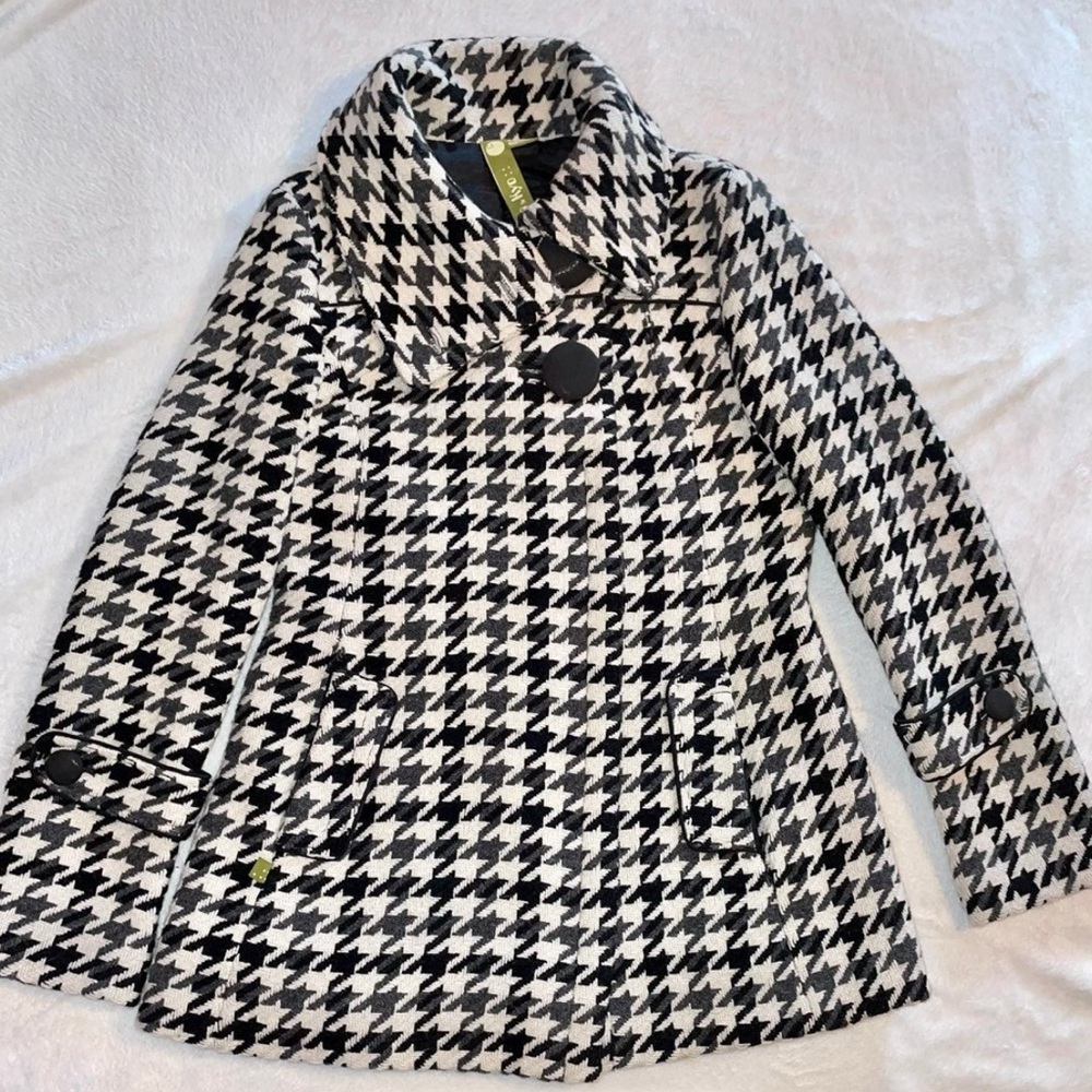 Soia & Kyo Houndstooth Wool Coat